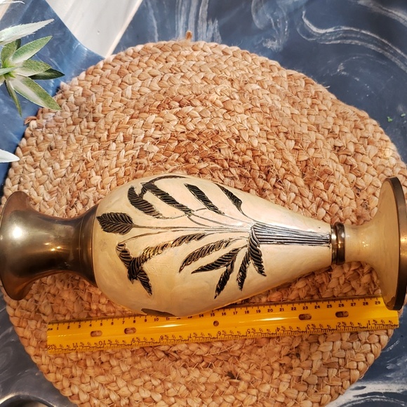Brass 12in home Decor vase - Picture 5 of 6